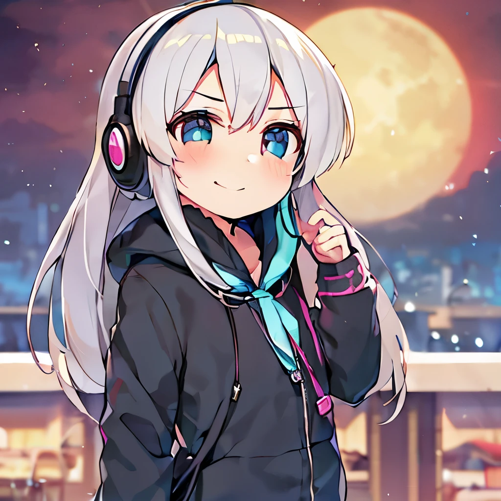 Girl wearing headphones