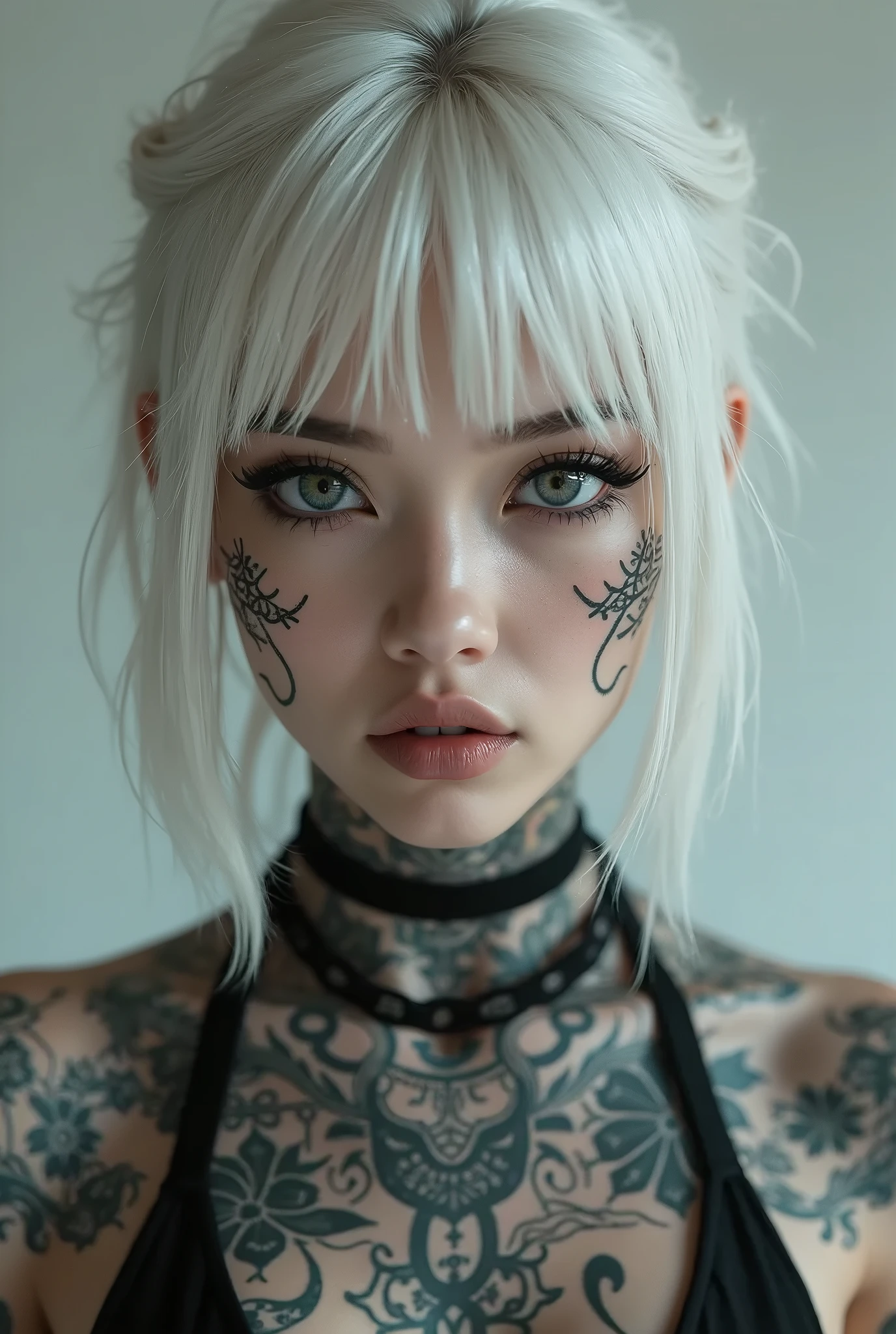 Here are some tips for the first topic:: quality, 8k, 32K, On the table:1.3), Super detailed, (Realistically:1.4), White, Albinism, Punk Girl, Detailed eyes, Whole body, Long legs,Gorgeous punk hairstyles, Avant-garde punk fashion, avant-garde makeup, Many piercings, Has lots of tattoos, Street Background, Backlight effect, Shallow depth of field, Ambiguous background"