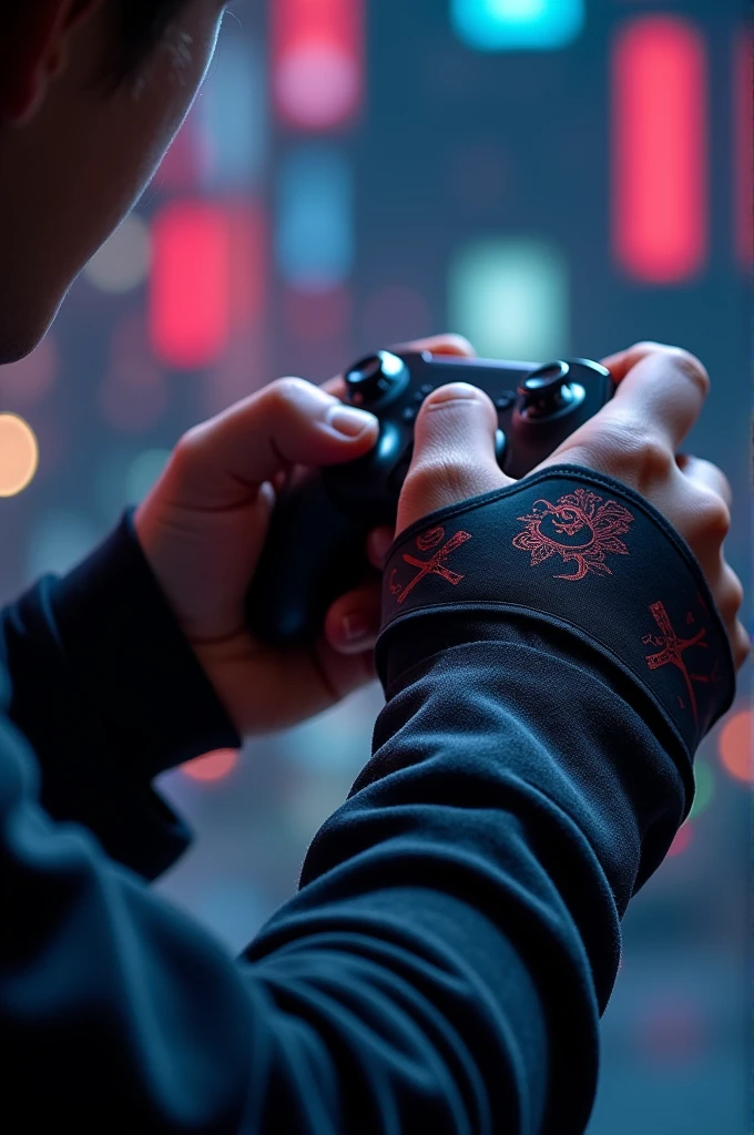 A ninja wearing a black cloak and hat with a red flame pattern down the back. The ninja is holding a gaming controller in their right hand and a katana in their left. They are standing in front of a neon cityscape at night.
Lyrics
(Verse 1)
Hatakegaming, the name on everyone's tongue
Got the skills to pay the bills, always on the run
From game to game, I dominate the scene
Pushing buttons, making plays, a gaming machine
(Chorus)
Level up, rank up, can't nobody stop me
Got the reflexes of a ninja, sharp and deadly
Hatakegaming, here to stay
Gonna win this game, come what may
(Verse 2)
From FPS to RPG, I'm a master of all
Got the strategies and the tactics to stand tall
Always on top, that's my mentality
Hatakegaming, the name you gotta respect, see?