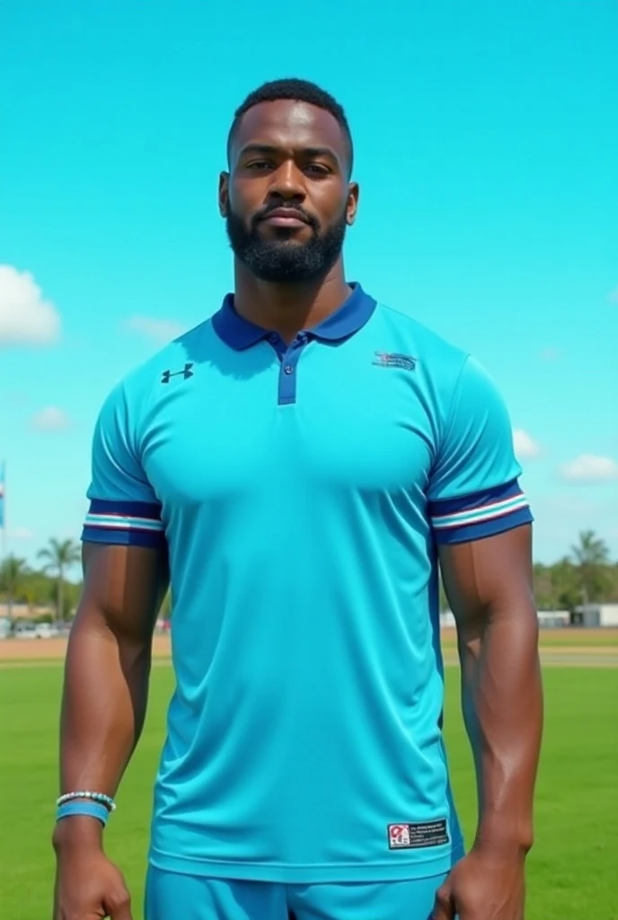 male athlete, stylish uniform, track and field athlete style. #stylish athlete man, Justin Gatlin look-alike wearing sports leggings and a stylish t-shirt holding an American football 🏈 