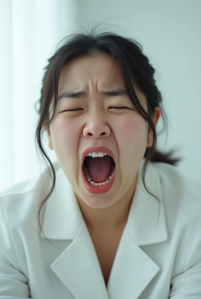 In the hospital，White nurse's uniform，huge tit，nose hook，weeping ，Extremely exciting，Suffocating，Can't breathe，climaxing，climaxing