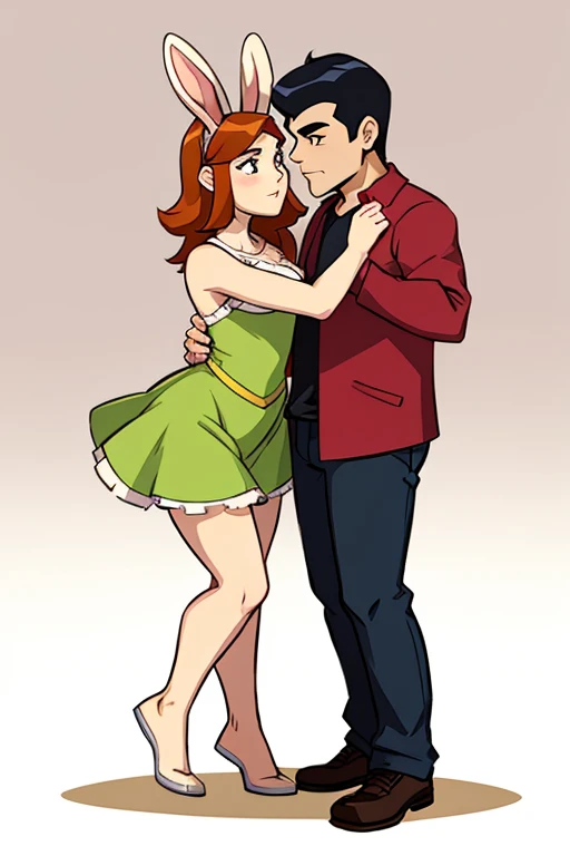 Male human amirhossein ajorloo and female furry sara rabbit mode of tango ben 10 style 