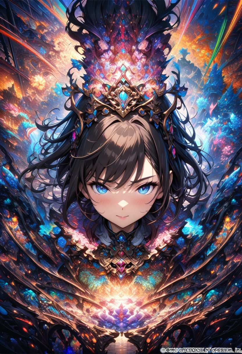 Highest quality, Super Fine, 16K, Incredibly absurd, Very detailed, delicate, Flashy and dynamic depiction, Norn, Goddess of Fate, universe, meteor, The flow of time, sf