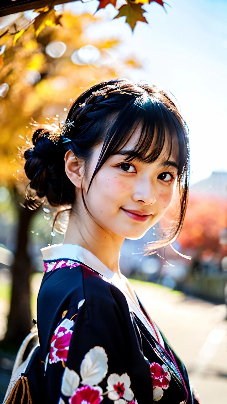 ((Highest quality)), ((masterpiece)), (detailed), One girl, Black Hair,Baby Face,Small eyes,Droopy eyes,20-year-old,yukata,Summer festival