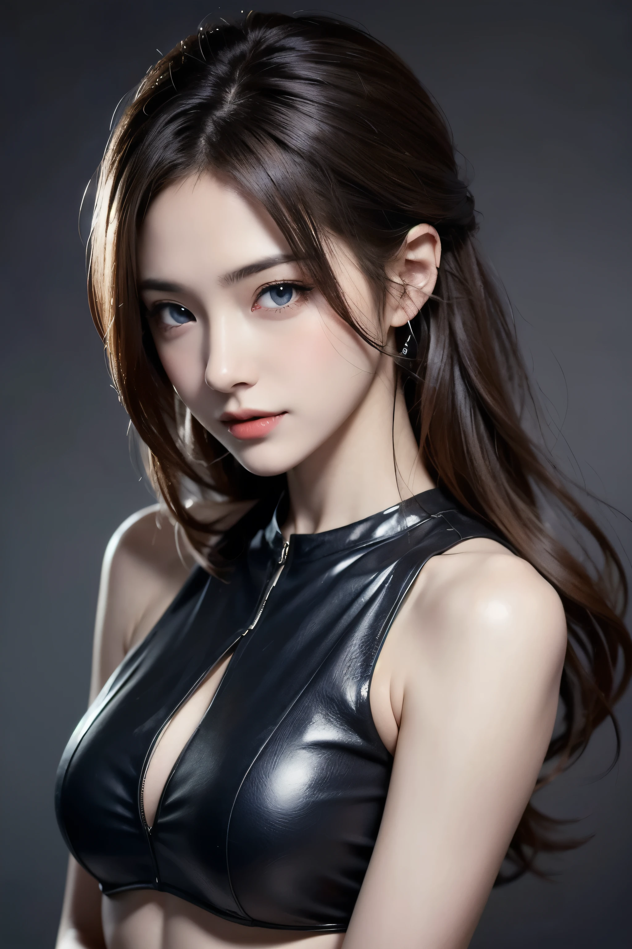 Best Quality, 8k, masterpiece, Single women,  Slim Abs Beauty ,  casual hairstyle with a book, Big Breasts,  black dress,   highly detailed face holding 1  ,  DELICATE EYES FULL OF DECISION,  double eyelid, shy,  dynamic pose , Thighs, Smiling Anime Girl, Grey-brown hair and blue eyes, Zaat Krenz Feminized Key Art ,   portrait of a beautiful woman,  Clear facial features ,   high definition official artwork  ,  Detailed Anime Art ,  Female Anime Hero Portraits,