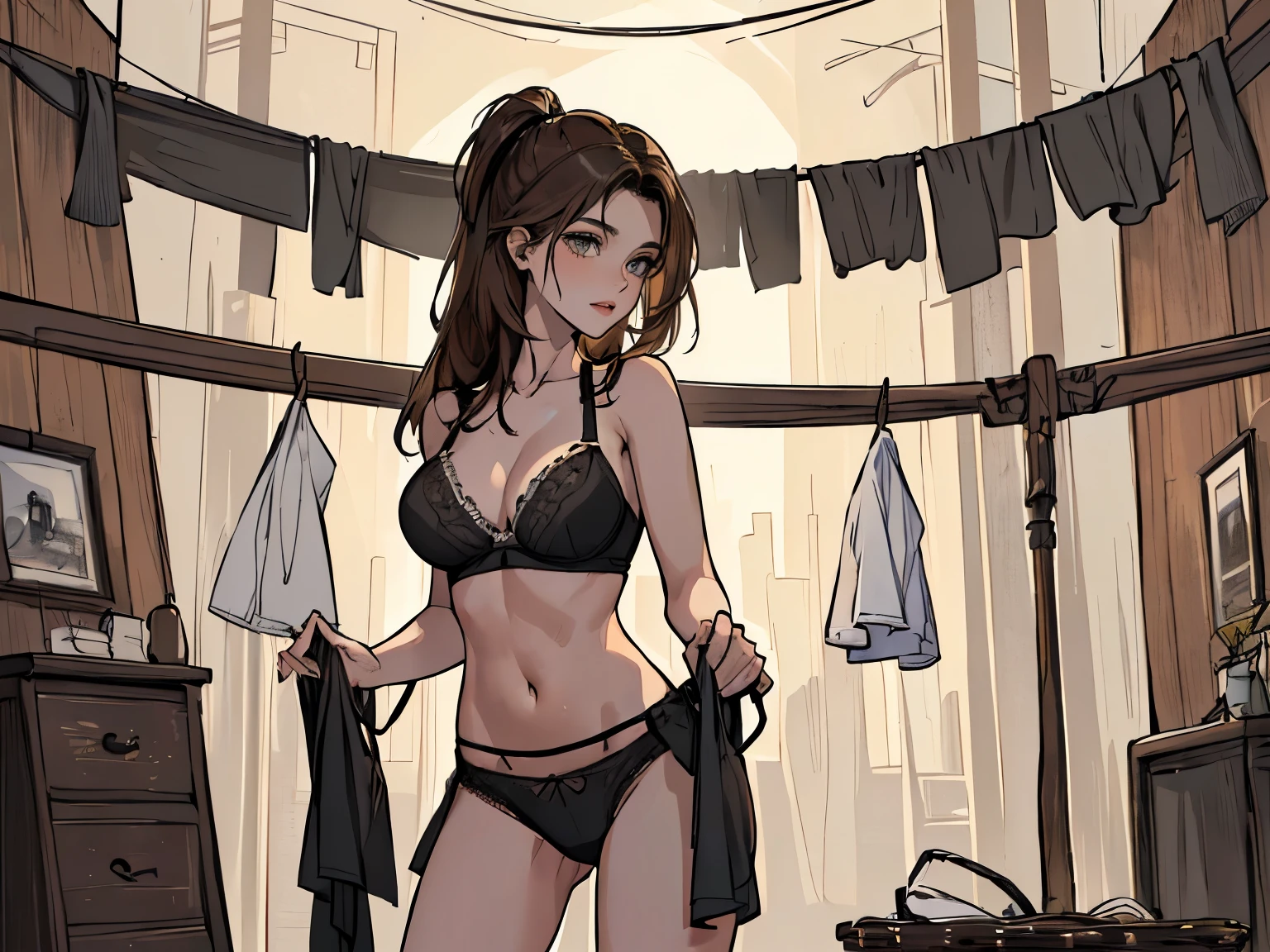 beautiful, masterpiece, wallpaper, best quality, skirt, tan, tan lines, bra lines, skirtlift, <lora:BumblesteakV2:1> <lora:skirtlift-v1:1>