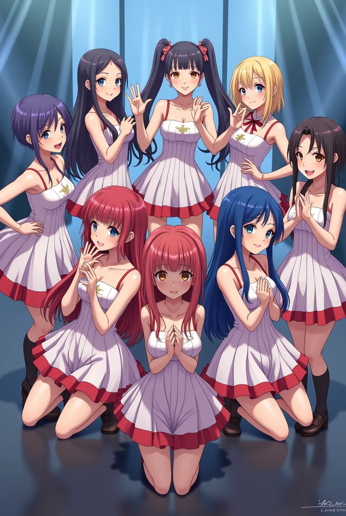 (3girls:1.2), akashi kaoru,nogami aoi,sannomiya shiho 8k, masterpiece, absurdres, anime,(completely nude:1.2),(Loli kid)