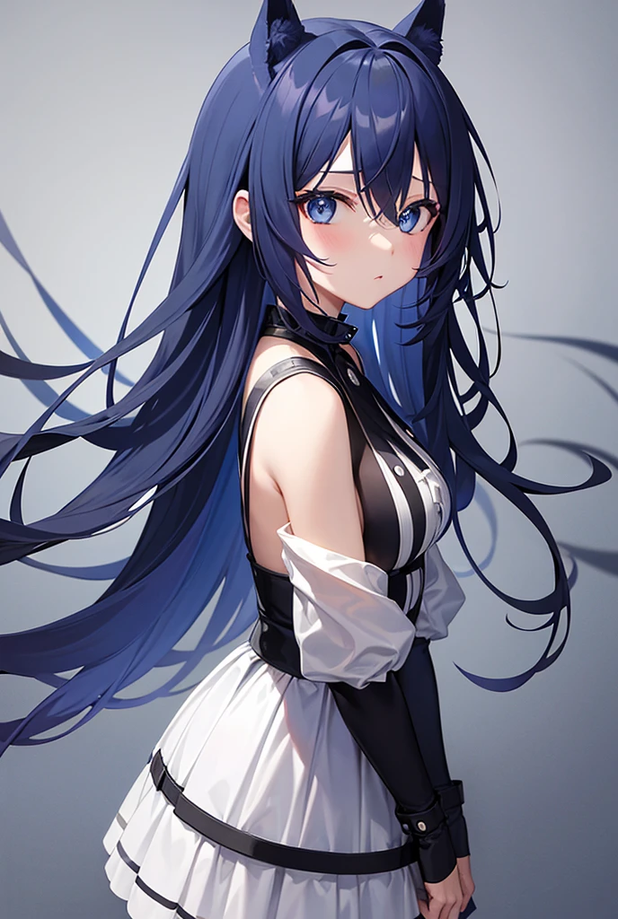 (A 2D Girl), Beautiful Details,anime,(Beautiful and detailed eyes),(Black hair), Detailed 2D eyes,Marks on face