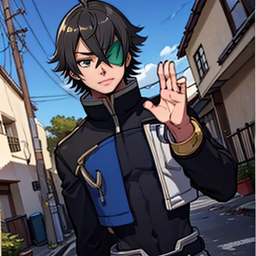 ( Best Quality )(Overall view),Back Alley,  Japanese with a Cool and Handsome Face , Beautiful Young Host ,18 years old,  Shiny Sentai Hero Suit, 18 years old, Tall, Long Hair,  Hero Eye Mask ,  Long Hair to Hide One Eye ,  Can Hang Mud on Your Body , Raise Your Hands and Surrender , regret