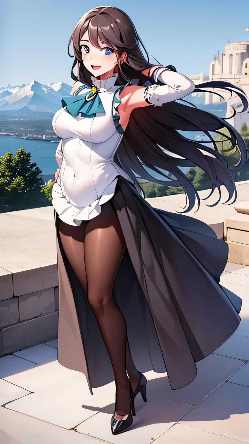 Colossal tits,(((A MILF))), (White panties), Military uniform,a miniskirt, hat, Over knee socks, thong, (((maturefemale))),The wind is blowing my skirt away, blush,groin,Blue sky, On board,blush,From below,