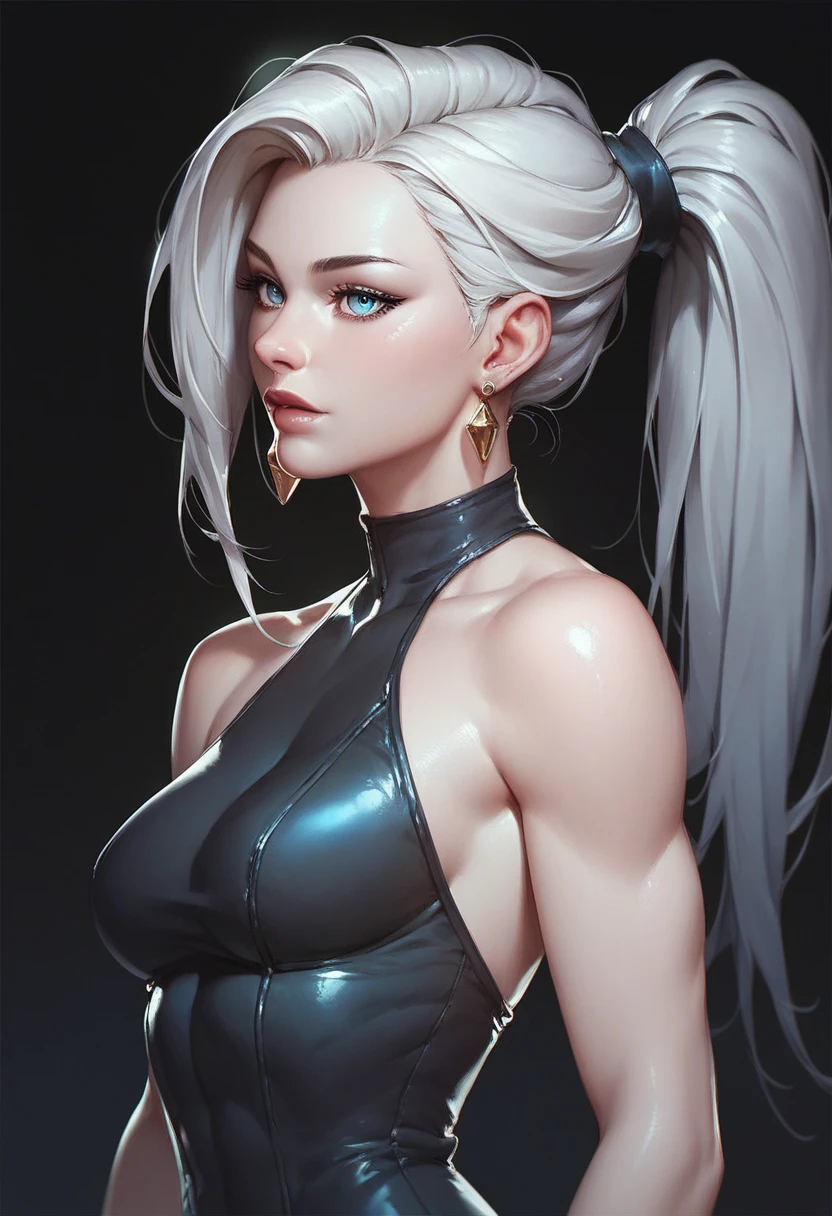 woman barbarian bodybuilder by milo manara, lovely, charming, enchanting, delightful, charmer by artgerm, wearing red panda fur, white hair, downward angle, glistening skin, natural lighting, ultra-detailed hyper realistic, insanely detailed and intricate, hyper maximalist, elegant, super detailed, dynamic pose, photo realistic, 3D render, ultra-detailed, ultra realistic, intricate details, 8K, Cinematic, ambient occlusion, volumetric lighting, high contrast