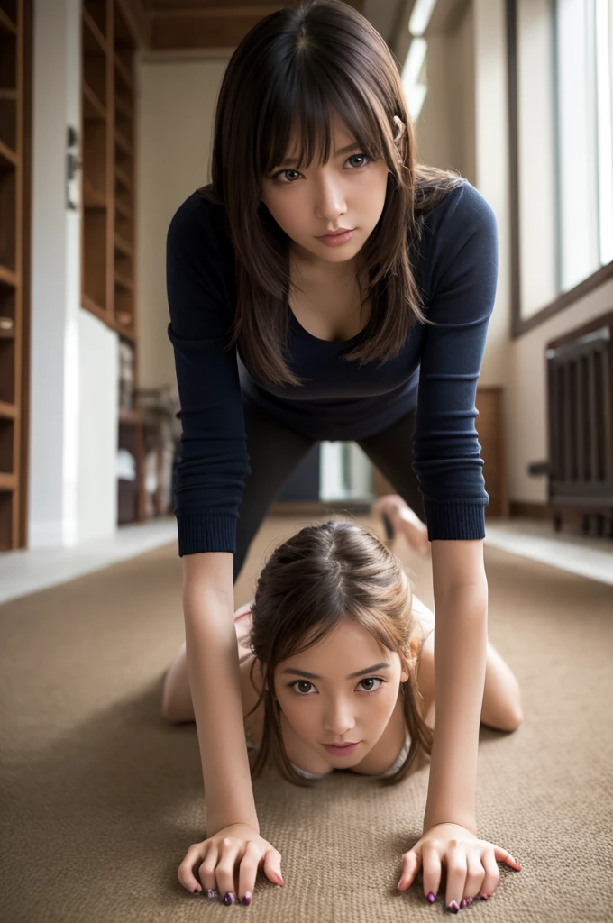 naked on all fours