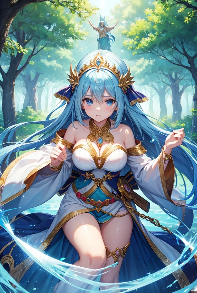 Bakunawa moon eater in female form with filipino tribal outfit