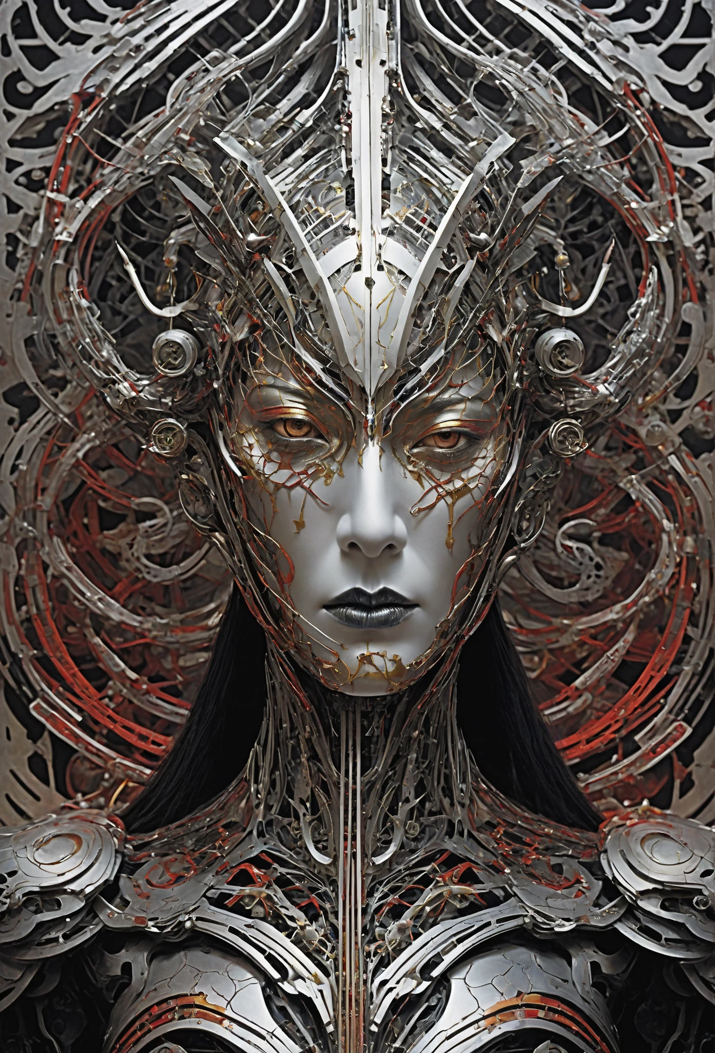 (line art:1.5),Mono Color,A beautyful girl,model shoot style,abstract paintings, (extremely detaild的 CG unified 8k wallpapers), A chaotic storm of lines rises from the complex liquid smoke overhead, Stylized abstract portrait of beautiful girl,heavy metal style,postmodern industrial style,ultra-realistic realism,Image of beautiful woman sculpture made from thin metal wire, golden curve structure, Woman sculpture made of wire, Spiral dripping gold, Metal curves pose woman, Winding streets, abstract female sculpture, Small whirlpools, abstract sculpture, twist, Rotated, Intricate tinsel woman, spirals, long exposure photos, line sleek, complex light