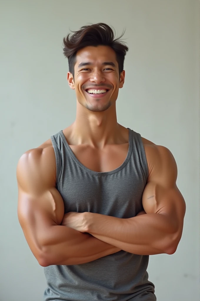 photorealistic, best quality, masterpiece, extremely detailed, sexy, homoerotic, extremely handsome, youthful, 25 year old muscular taiwanese man, ((muscular bodybuilder)), ((massive thighs)), tight booty shorts, big erection bulge, very sweaty body, big smile, happy, sitting relaxed on bench, pours water out of plastic water bottle on his own head, at park, extremely romantic atmosphere, perfect face, perfect fingers, perfect hands, perfection
