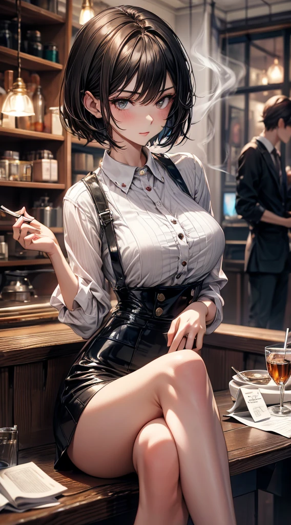 1girl，solo， normal, suit, jeans, sargon, maiddress, mon3tr,  lactation,  oc，Master level composition, octane rendering