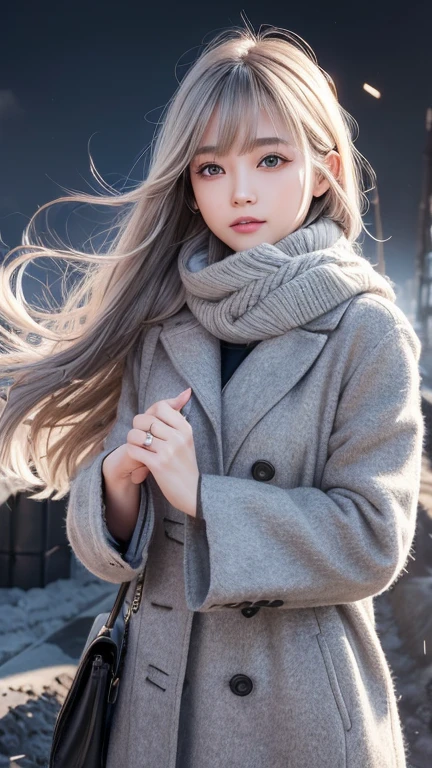 ulzzang-6500-v1.1, (raw photo:1.2), (photorealistic:1.4), beautiful detailed girl, very detailed eyes and face, beautiful detailed eyes, ridiculous, incredibly ridiculous, huge file size, super detailed, high resolution, very detailed, best quality, masterpiece, ((trendy clothing)), illustration, CG, unity, 8k wallpaper, amazing, fine details, face light, movie lighting, 1girl, 16 years old, ((no panties)), ((dynamic pose))), (half), (stockings), ((long silver hair))), (camel toe), (from behind)