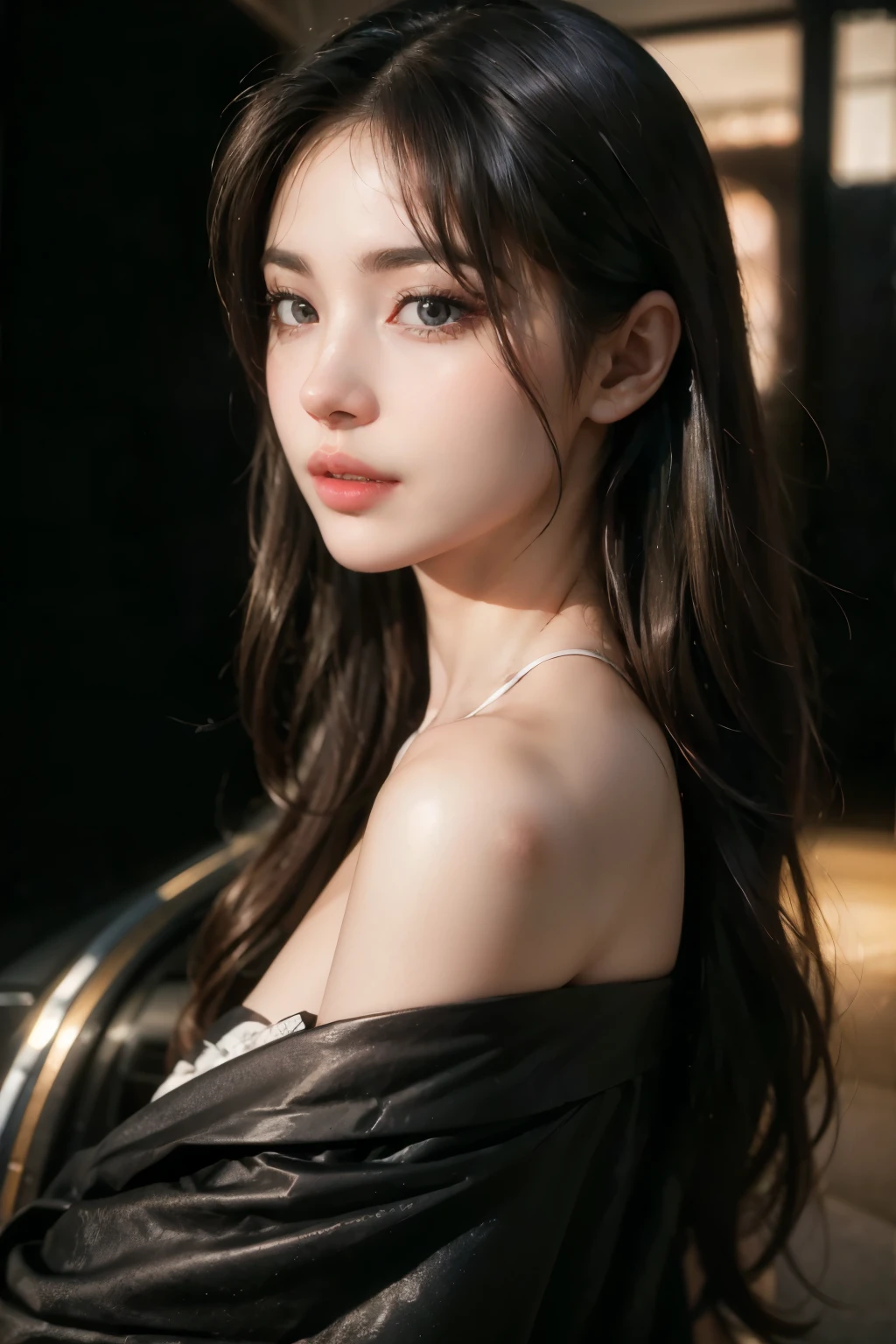 (Best quality,4K,8K,A high resolution,Masterpiece:1.2),Ultra-detailed,(Realistic,Photorealistic,photo-realistic:1.37),Car model,korean beautifull girl,mesmerizing looks,stunning features,Perfectly styled hair,Beautiful eyes with long eyelashes,Full and luscious lips,Flawless complexion,slim and toned body,Wear a stylish and elegant dress,Show yourself confidently in front of a luxury sports car,The brilliant lights highlight her beauty,Bright colors enhance the overall image,Studio setup with professional photography techniques,Showcasing the perfect combination of beauty and automotive craftsmanship.