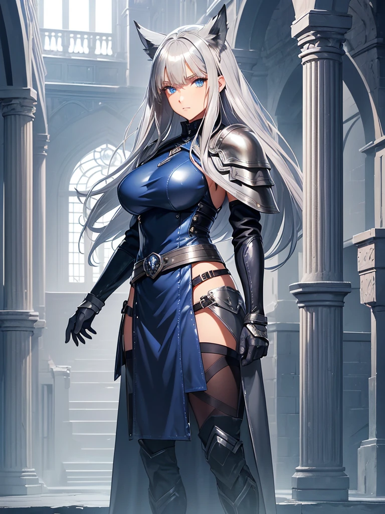 (Masterpiece:1.2), Top Quality, Absurdity, High Detail, Sharp Focus, Highly Detailed Face and Eyes, (Photorealistic:1.2), (Full Body Shot:0.5), Cat-Eared Girl,, Attractive Face, (White Hair:1.2), Red Hair, Shy, Well Drawn Hands, Armor, (Metal Thigh High:1.4), Wearing War_Glam, War_Glam, Helmet, ( Dark gold-red costume armor:1.2), sexy pose, seduction, paladin, knight, valkyrie, captain, fantasy, summer light, divine rays, ancient city, castle, palace, garden, decoration, outdoors, sunlight, standing, random angle,
