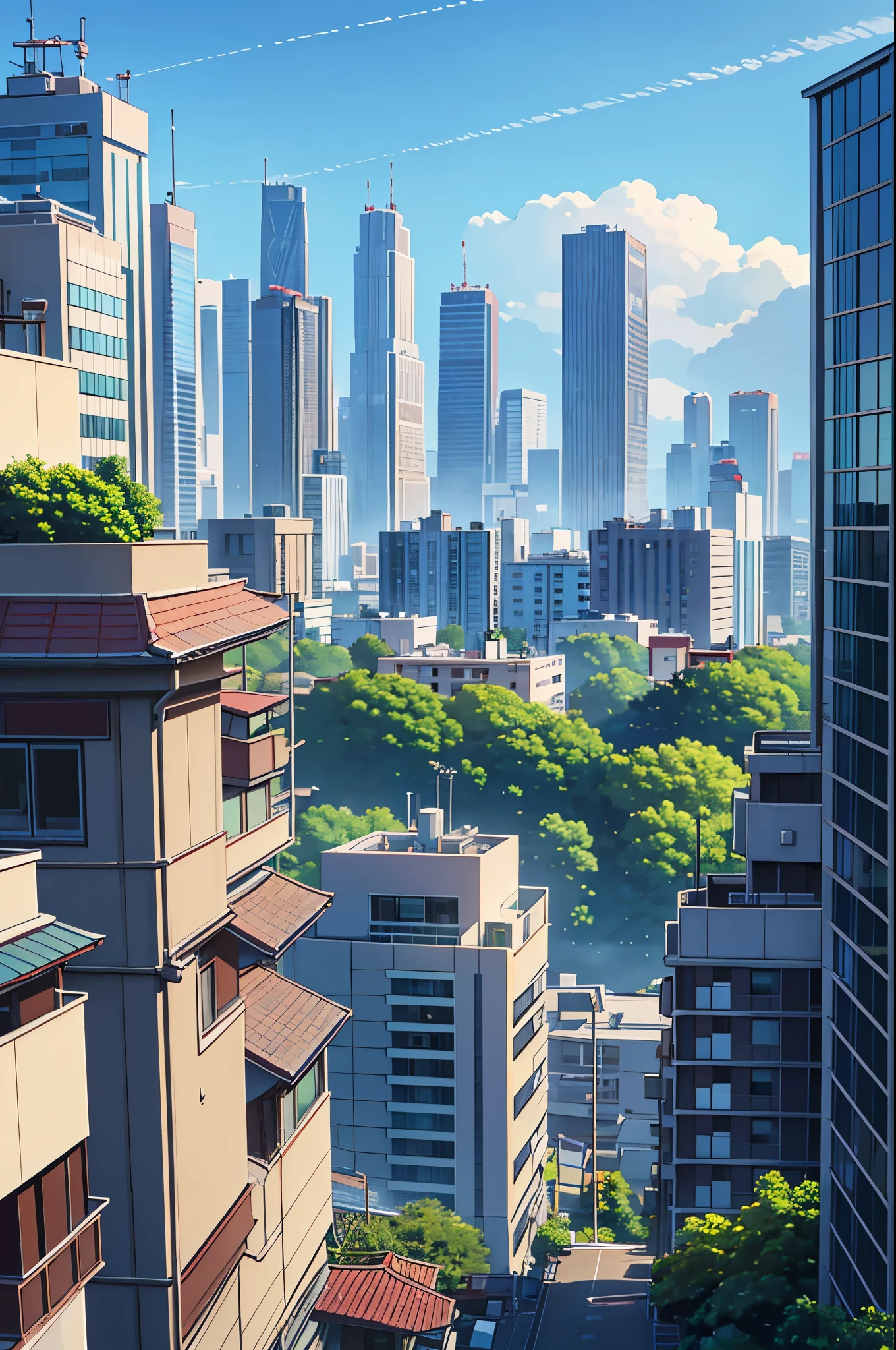  quiet residential area,Quiet residential area,Single family home,Beautiful,BeautifulSingle family home,City, visible from the hill, Skyscrapers, Modern Buildings Seen from the Slopes ,山から見える巨大City, office building ,