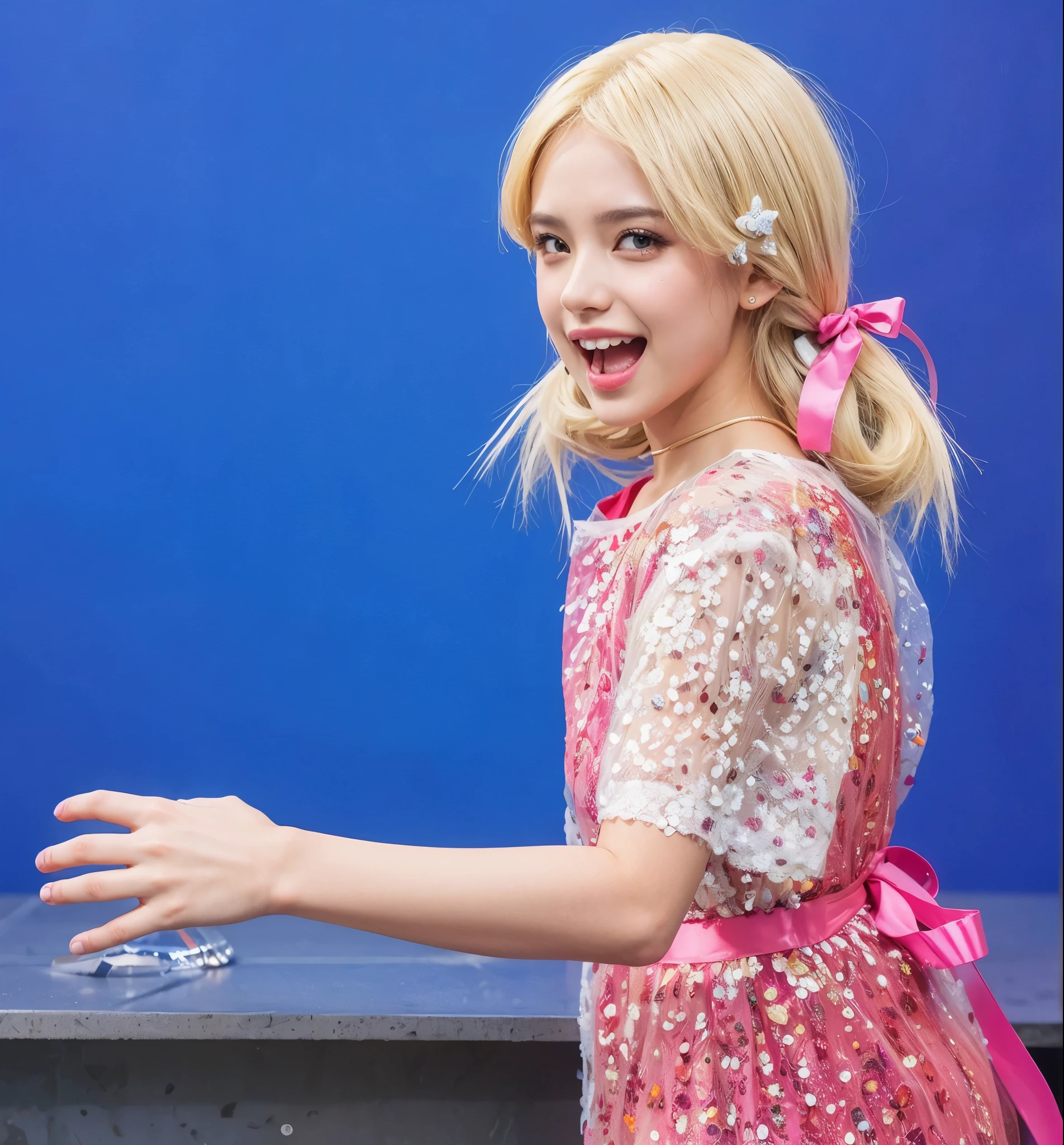 226 Short Hair, 20-year-old woman, A kind smile, (flashy short sleeve outfit)