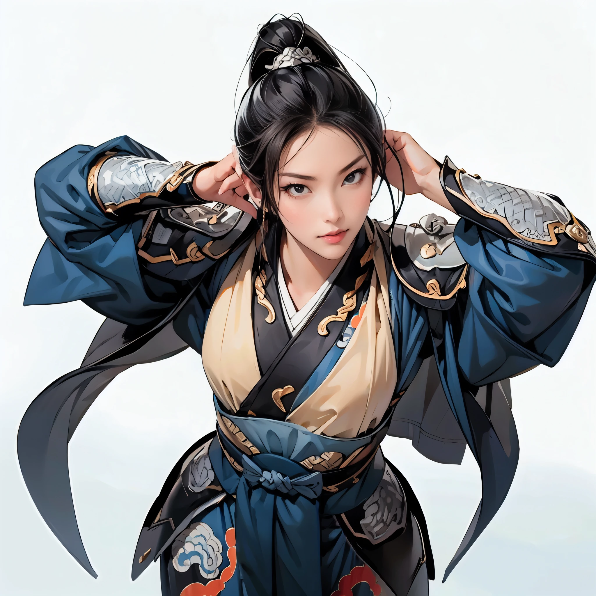 young chinese teen girl, Ancient Chinese samurai, eyes,,fighting stance, brandishing a sword, face painting, body painting, Sexy, small breasts, Chinese costumes, Very detailed, Vibrant look, creative act, Extremely detailed, imaginative, Sensual, spontaneous, best quality, Texture, intricate details, (Cinema lighting), original photo, 8k, masterpiece,best quality,Super detailed,Very detailed的插图,Very detailed,intricate details,high resolution,超级intricate details,Very detailed 8k cg wallpaper,