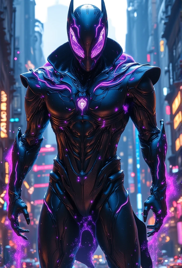 ((masterpiece)) ((photography)) ((Highest quality)) A cyberpunk Spider-Man warrior warrior with futuristic aemor and gadgets.