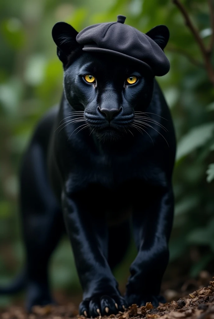 Exu black panther,black man long hair,way of a black panther,smoking a cigar in the woods,panther eyes 