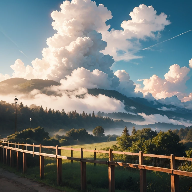 fence, clouds, droplets, aerial, fog, sunny, flash, natural, sensation,