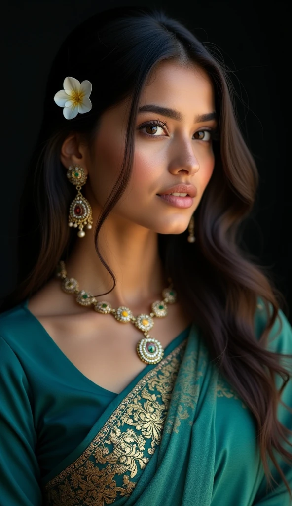 Wear Saree sitting, gorgeous royal, ((collared neck blouse)), blouse, covered breast, full body covered, ((Katrina kaif:1.2)), jewellery, gem, necklace, gold bracelet, anklets, thick lips, skindentation, parted lips, ulzzang-6500-v1.1, portrait of a beautiful Indian woman, From Golden Skin, honey-coloured, fluffy turned, HDR, shallow depth of field, broad light, backlighting, bloom, light sparkles, chromatic aberration, sharp focus,
Nikon Z 85mm, unparalleled masterpiece, ultra-realistic 8k photos,
best quality masterpiece,
best quality,
(photorealistic:1.2), (realistic:1.5), (hyperrealistic:1.2),(photorealistic face:1.2),
(close up:1.6),
(light blonde hair),
(blue eyes),
((big cheeks)),
(beautiful face:1.8),
(detailed face:1.6),
(detailed bright eyes:1.5),
(eyelashes:1.4),
(smiling:1.3),
(detailed long black hair),
(Green saree:1.5),
(narrow waist:1.5),
(thigh: 1.5),
(realistic human skin:1.6),
(full curvy body), (full body covered with clothes),
(detailed eyes),
(seductive pose),
(detailed facial features),
(detailed clothes features),
(necklace),
(earrings),
(bracelet),
( Silk Green saree)