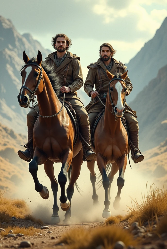 Men riding a horse - SeaArt AI