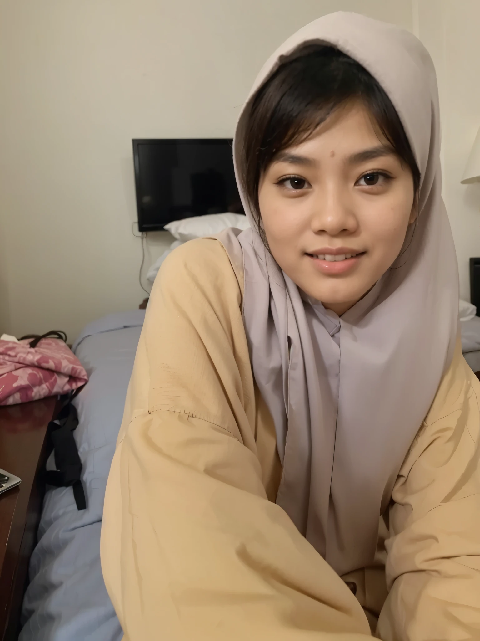 realistic, asian girl , hijab, naked, handjob