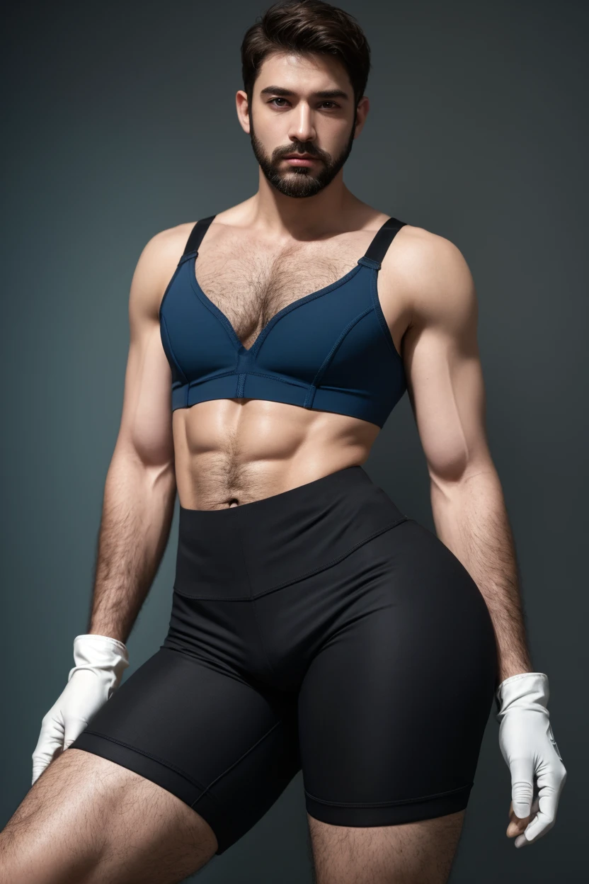 natural male、40 years old、Japanese male、very handsome、abs、Pectoral muscle、ck black underwear、PUMP blue briefs、body hair、full-length picture,sexy pose