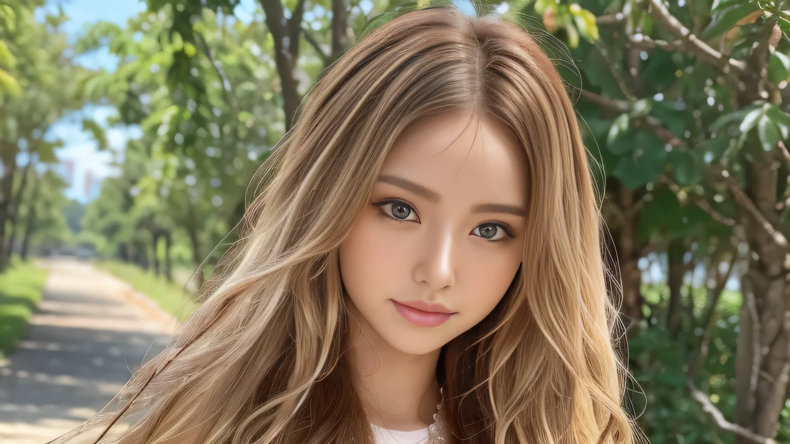 Long Hair, curly hair,White beige hair color:1.2,、Sunburn:1.5,Selfie:1.5、maSterpiece、HigheSt quality、Extremely detailed 8K、、 very detailedな、 very detailed、very Realistic、RealiStic、JapaneSe、one person'S、High Head Rate、Beautiful realiStic face、RealiStic face in every detail、 Attention to Details , RealiStic Hair、Beautiful and realiStic hairStyleS、Beautiful and realiStic eyeS、h very detailed realiStic eyeS、Proportional eyeS、H very detailed pupilS、 very detailedリアルな自然な眉毛、 very detailedリアルな唇、 Beautiful and realiStic lipS、Pink lipStick、Sexy lipS、RealiStic and well-proportioned breaStS、RealiStic medium Sized breaStS、Slim Abs、 Very detailed skin、Ultra-high reSolution,8k,RealiStic、 Perfect Sentences , Detailed Lighting, Dramatic ShadowS, ray tracing, 1 person, watching the audience、Tight white camiSole:1.5、Big BreaStS:1.4 、CondeScending Smile、CompenSate、 sit on the bed