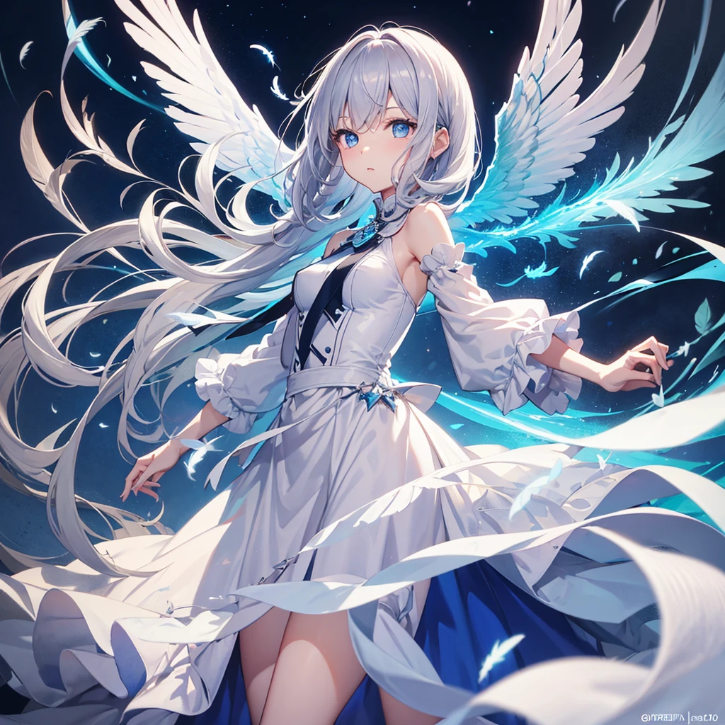 An angel is depicted with a pale and luminous complexion, their skin seemingly glowing with an otherworldly radiance. They are adorned with a pair of sparkling and graceful wings, symbolizing their divine nature. The scene is ethereal and enchanting, capturing the beauty and mystery of these celestial beings. angel, pale, luminous, complexion, glowing, otherworldly, radiance, sparkling, graceful, wings, divine, ethereal, enchanting, beauty, mystery.upper body,