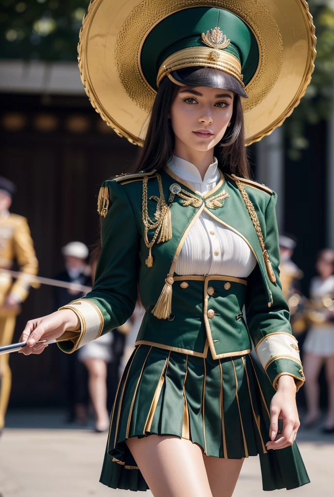 realistic, 1girl, officer, military uniform, parade goddess, uniform, dawn of empire, guardian, era of empire, oppression, female soldier,
