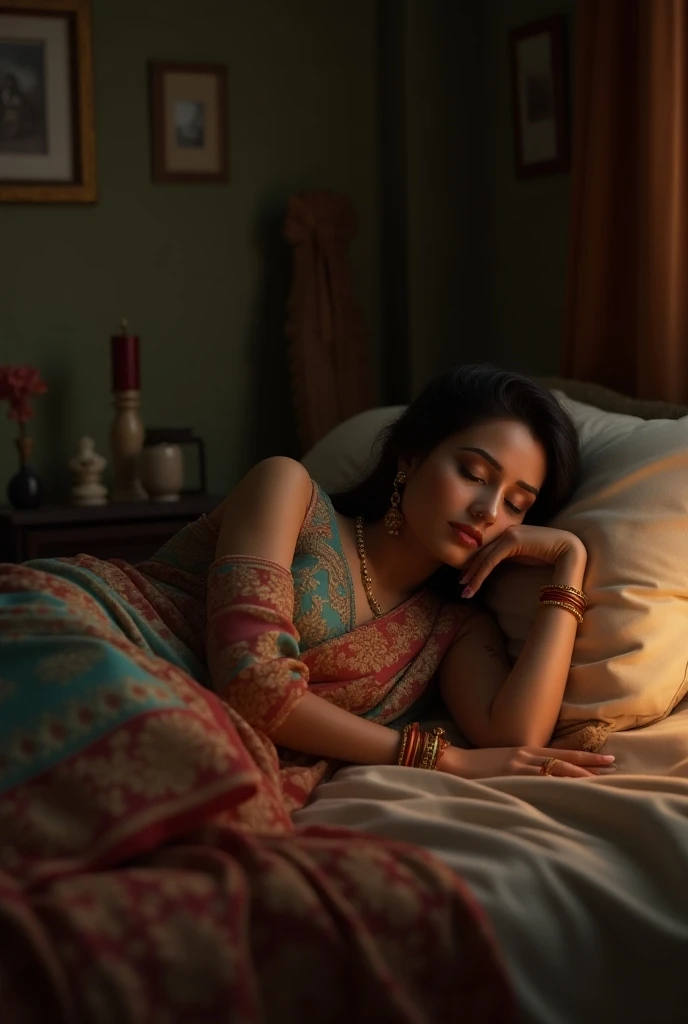 Beautiful sleeping saree bad