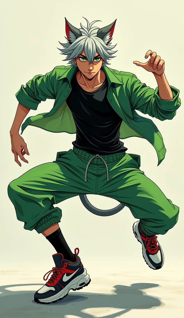 A cartoon style boy smoking a cannabis cigarette with details of the cannabis sides