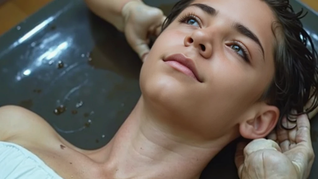 Autopsy of 30 years old dead female corpse, white skin, photorealistic quality, dead in accident, beheaded