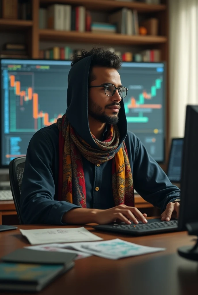 Professional Trader Coder I wnat an imahe of african coder and forex trader.with an indian cute ...
