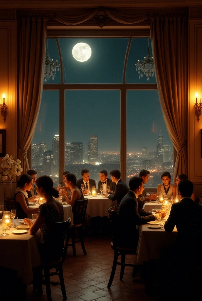 Moon and romance themed restaurant