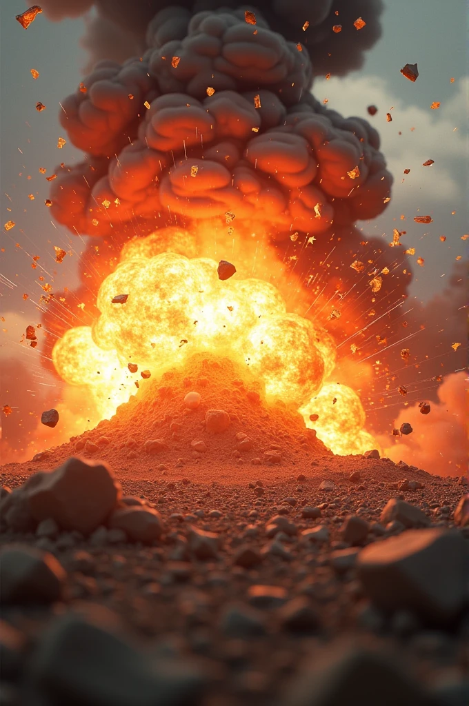 Make an art for me of a multicolored smoke explosion