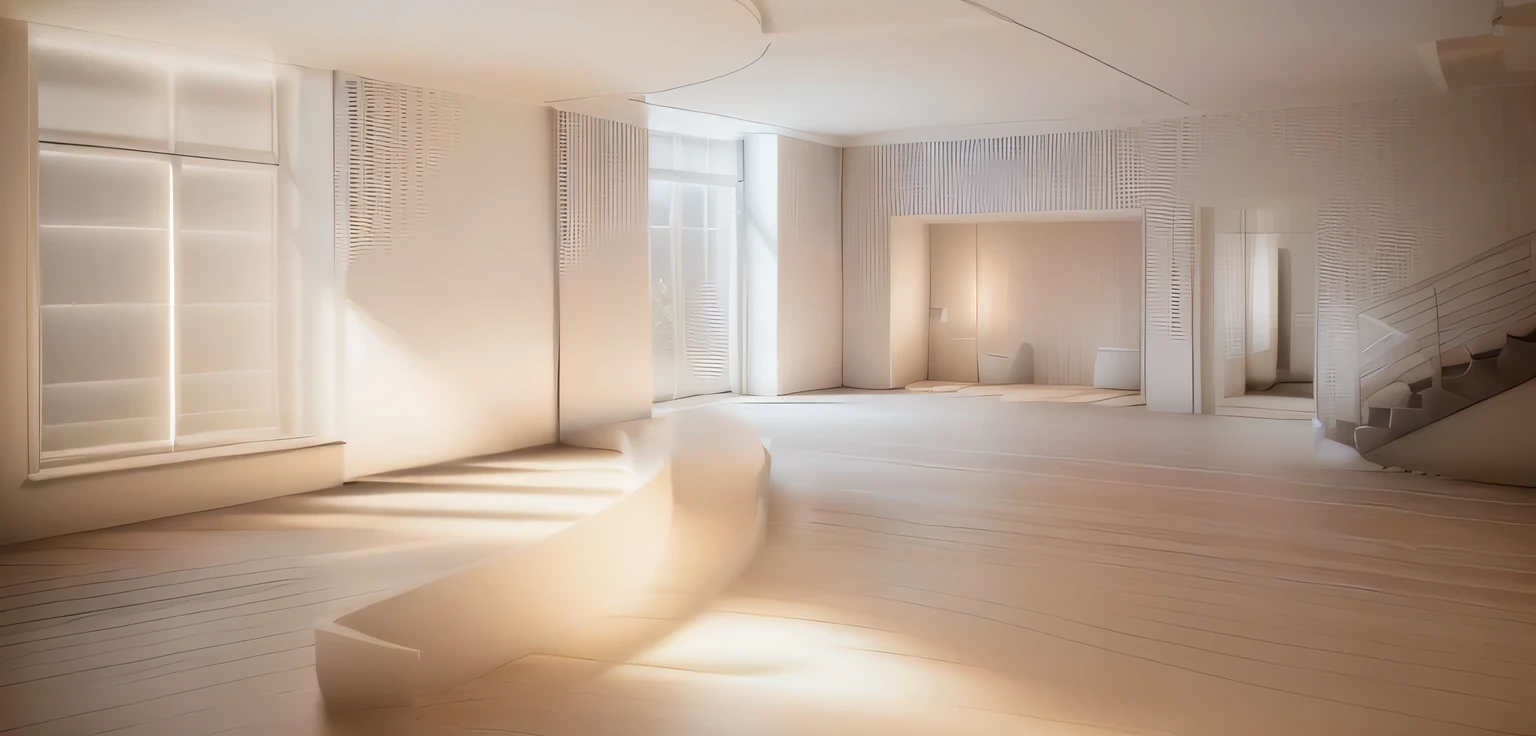 a rendering of a room with a staircase and a window, ambient occlusion render, an ambient occlusion render, ambient reflective occlusion, ambient occlusion:3, ambient oclusion, ambient occlusion, strong ambient occlusion, raytraced 3d set design, interior background, vue 3d render, 3 d finalrender