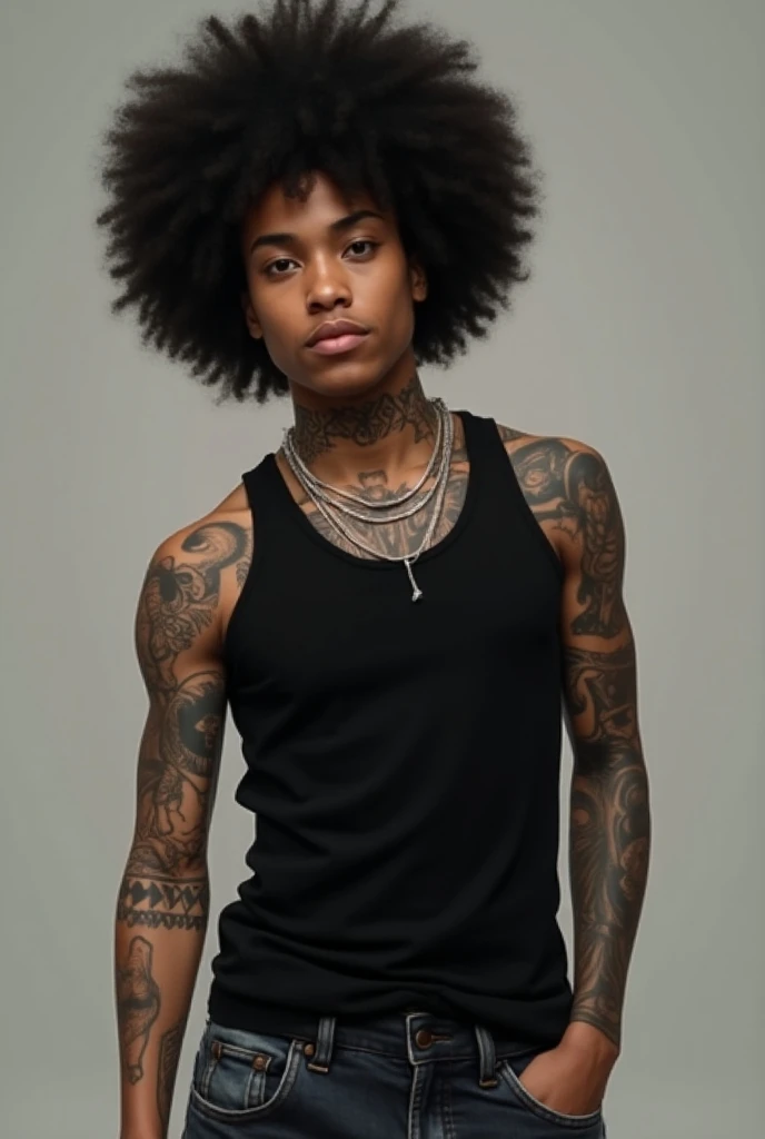 Full body photo: 1.5 Gorgeous young 13-15 years old With smooth skin and seductive appearance, mixed with Jeremy Meeks, he embodies a true masterpiece of charm. His short black hair, light brown eyes, big and thin beard add to his handsome features. Men wearing sexy low-waisted sheer transparent underwear, see-through through breathable bikini briefs mini ice silk tongs, against the background of a bathroom illuminated by candlelight at night, the photo bathes in realistic light, creating an enchanting atmosphere. The presence of a black man in his room adds authenticity to the composition. He has a lean and fitted body, a flat abdomen and small pectoral muscles. His rectangular face shape and smooth human hair contribute to his attractiveness. The details of this photo showcase his symmetrical eyes and create a realistic and expressive gaze that establishes eye contact. Images taken with a wide-angle lens emphasize his tall and thin appearance. Shoot with 8K UHD cameras and SLRs and maintain high quality. Soft lighting and subtle film grains give texture and warmth to the composition. This highly detailed masterpiece focuses on the subject of a man and presents his face and skin texture with realism. 8K UHD resolution for natural skin tones and soft lighting. It represents the epitome of photorealism, capturing intricate details with a cinematic flair. Shot with a Fujifilm XT3 DSLR, it offers exceptional quality in dim lighting.