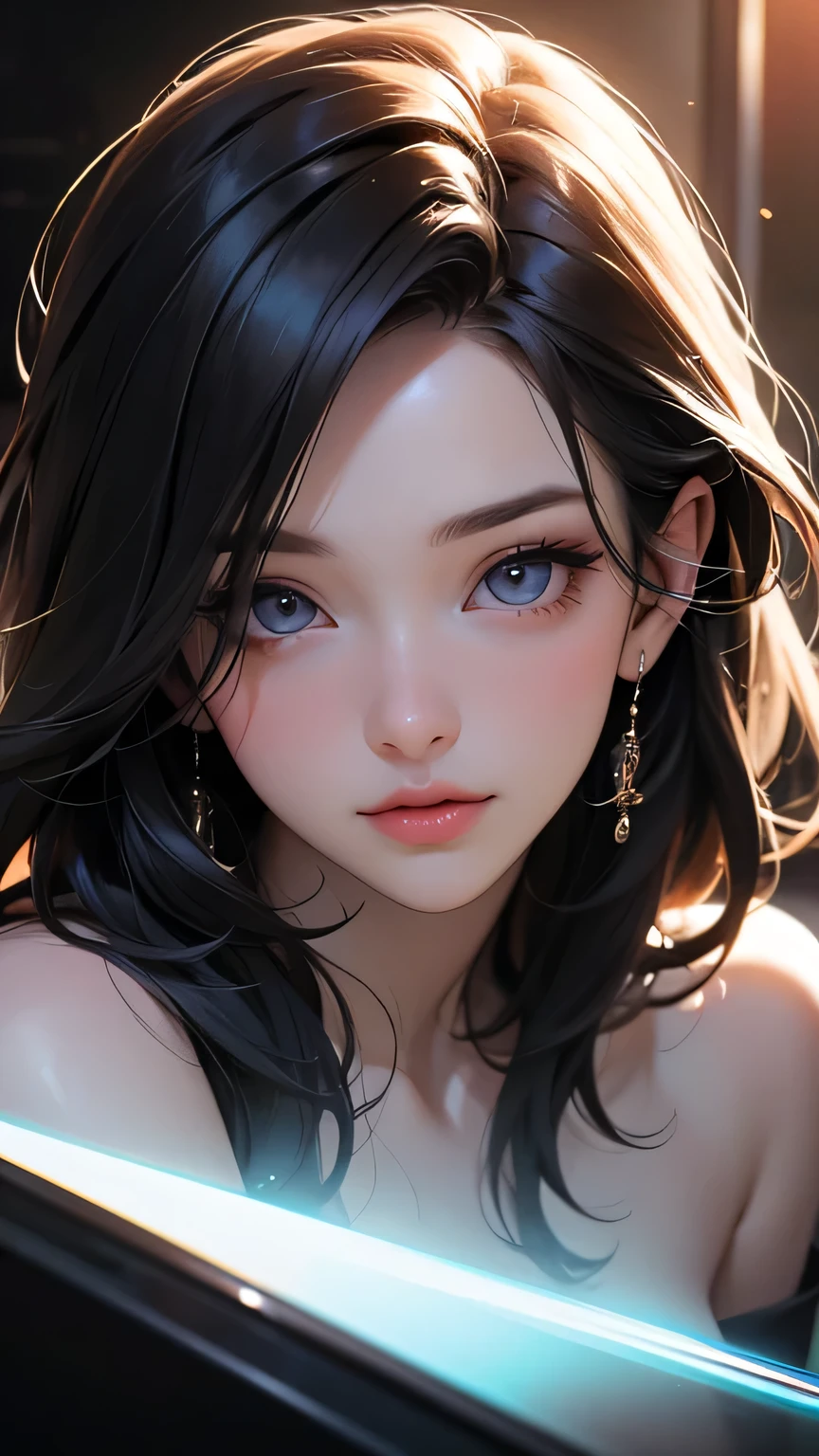 1girl, levitating in the air, beautiful detailed eyes, beautiful detailed lips, extremely detailed face, longeyelashes, cloud girl, masterpiece, best quality, 4k, 8k, highres, ultra-detailed, realistic, photorealistic, photo-realistic, HDR, UHD, studio lighting, ultra-fine painting, sharp focus, physically-based rendering, extreme detail description, professional, vivid colors, warm soft lighting, sunset, (sparks:0.7)