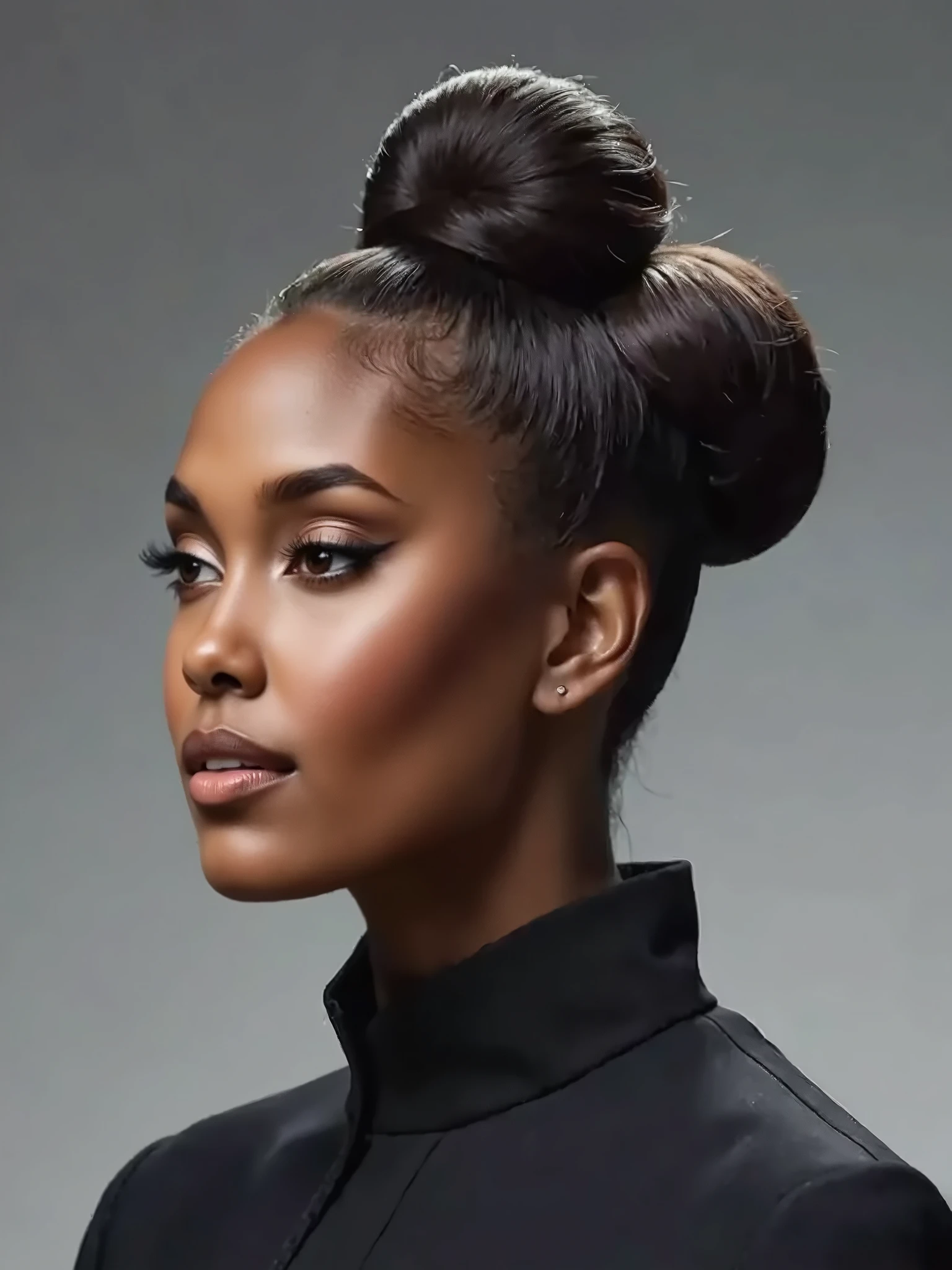 a stunningly gorgeous black woman,((breathtaking (beauty):1.5))