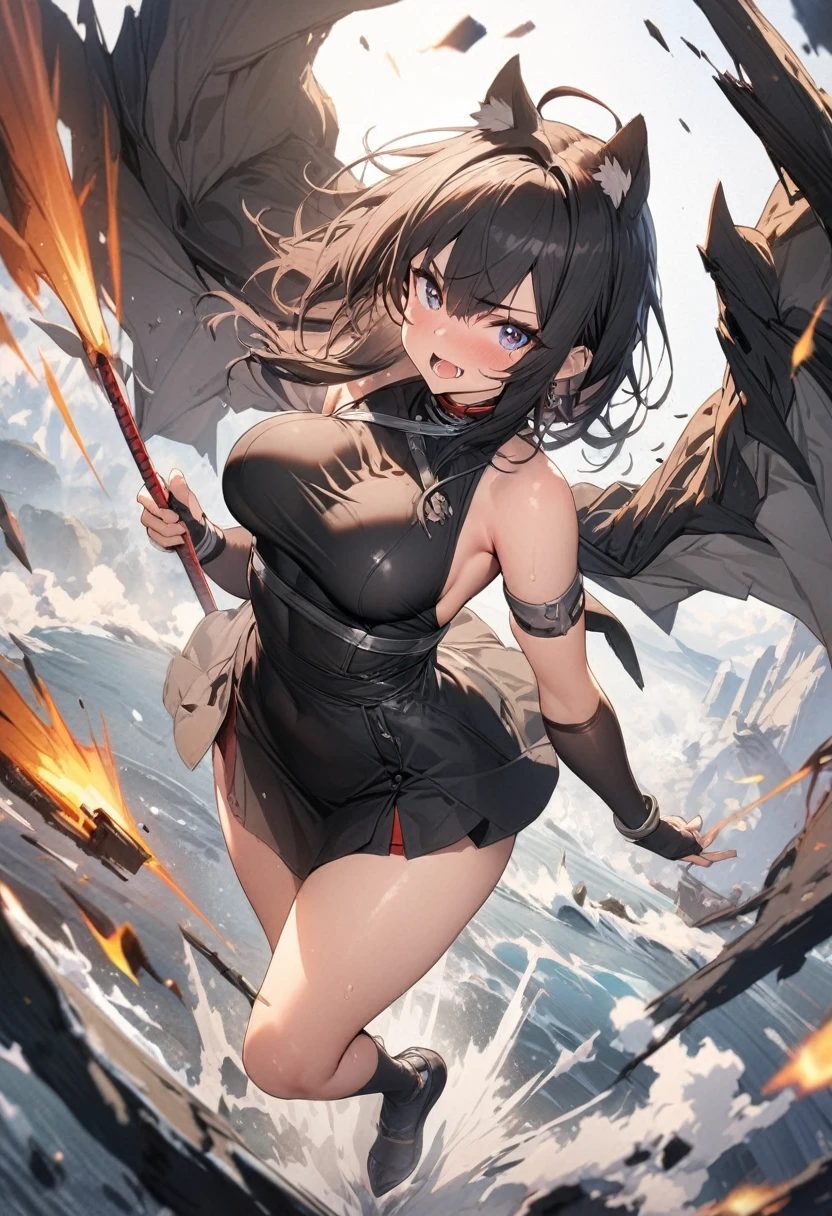 City of toys、(((Toy Army)))、(((A lot of tanks)))、Full body description、looking at the camera、Embarrassed、Sweat it out,Heterochromia iridis,shoulder,off-the-shoulder-coat,mini skirt, Half-open,Wicked Smile,blush,Open your mouth, sweating,Braid,Black High Leg,vapor,Red clothes,Sitting,Sitting,2-pin,Focus on the legs,Crossing your legs,Black Stockings,Ankle boots,Ocean(((Full body description)))、Fisheye Lens、looking at the camera、Embarrassed、(((Super huge breasts)))、(((Plump thighs)))、(((Bigger than a skyscraper)))((((、Ruins of rubble))))、Lots of big explosions、fire、cigarette、City streets、Traffic jam、street tree、Pedestrian bridge、Sweat it out、Miniature city,GTS,White socks,Fubuki1足の裏からvaporが出ている, Destroy a city, a very small big city, Miniature metropolis, Description of the whole body, GTS, giga ,Giant, Stomping City, Crush City, Small Town, Micro City, High resolution, Highest quality, masterpiece,