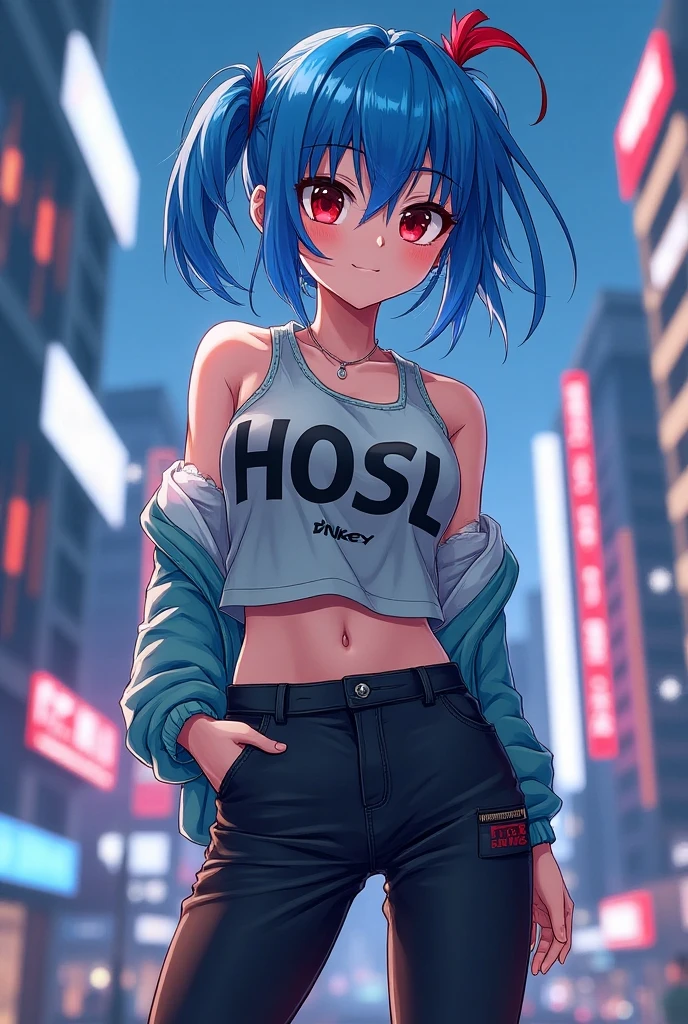 top-quality、Top image quality、masterpiece、girl with((18year old、Best Bust、Medium bust、Bust 85,Beautiful blue eyes、Breasts wide open,Black Short Sleeve T-Shirt、White see-through、Black short skirt、Ponytail with black hair、grin、Fashionable bags、Beautiful blue earrings、emphasis on the buttocks、A slender、Height 175cm,posterior view、Leaning forward、Blue hair mesh))hiquality、Beautiful Art、Background with((Inside the cinema、Red and blue lighting)),masutepiece、Elaborate design、visualart、depth of fields、The best lighting、highestdetailed、