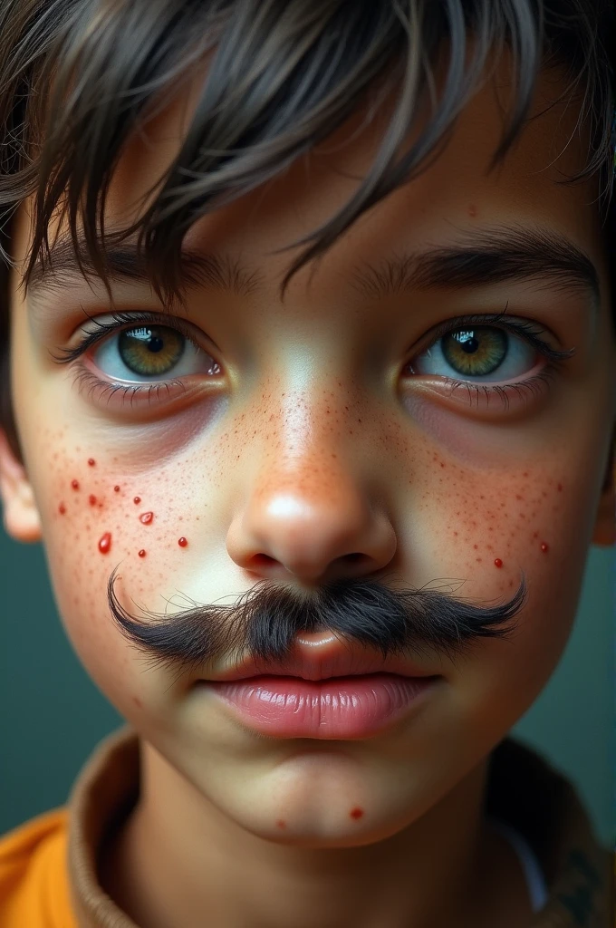 boy with beards and brown eyes