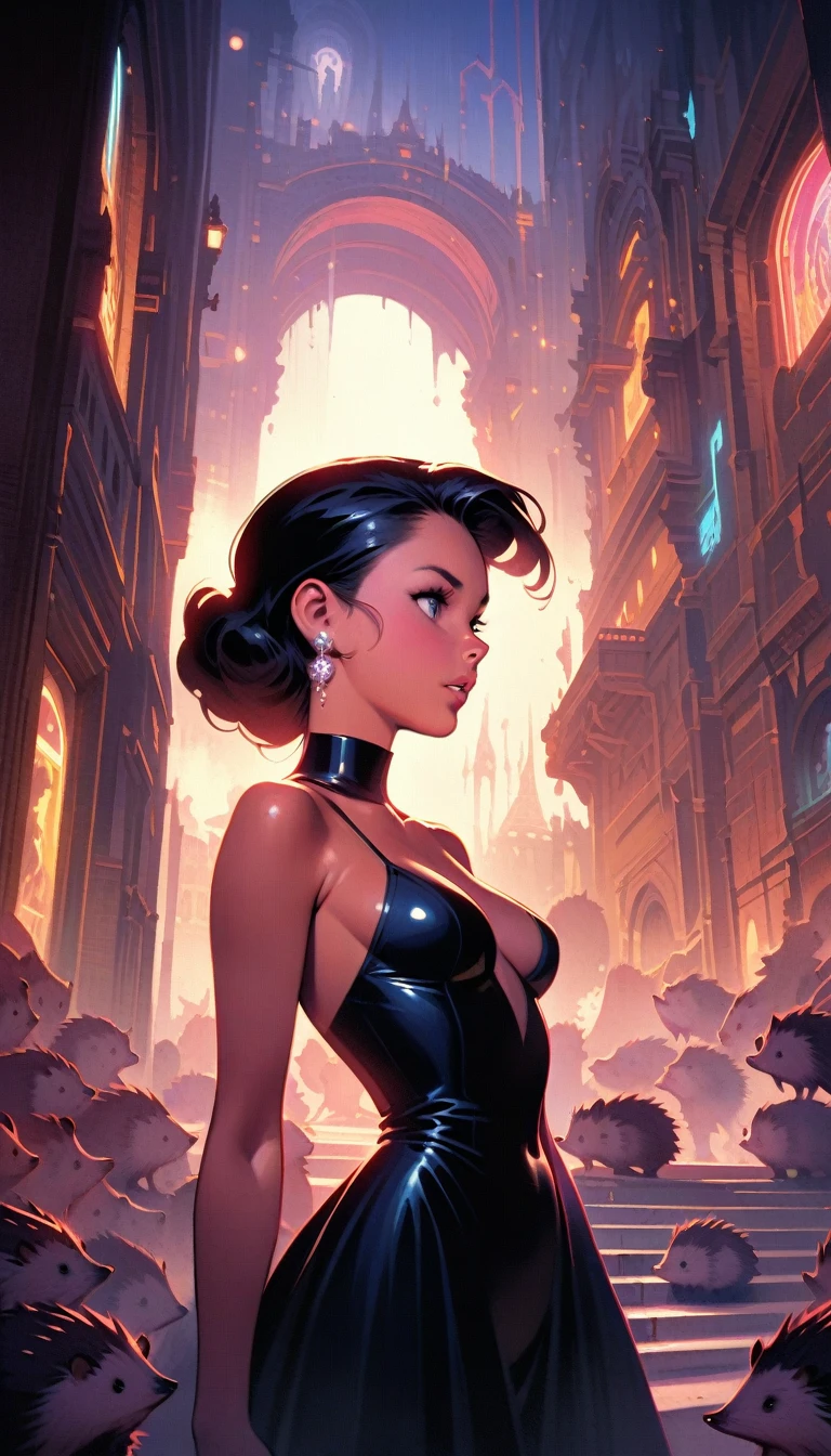 ((best quality)) , ((masterpiece)) , (detailed),illustration art by Dave Stevens and Lillian Bassman, Graceful (Man:1.2) , Multicolor hair styled as Caesar cut, Comic books, graphic novels, retro style, pin-up art, Fashion and art,elegant and sophisticated, innovative use of light and shadow, capturing the glamour of mid-20th century fashion, portrait art by Mary Cassatt, glossy, ambient, complex, full color, fine artistic composition, enchanted
